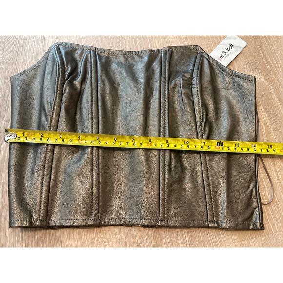 NWT Strut and Bolt Corset Bustier Top Pewter Size Large Gray - Picture 2 of 5
